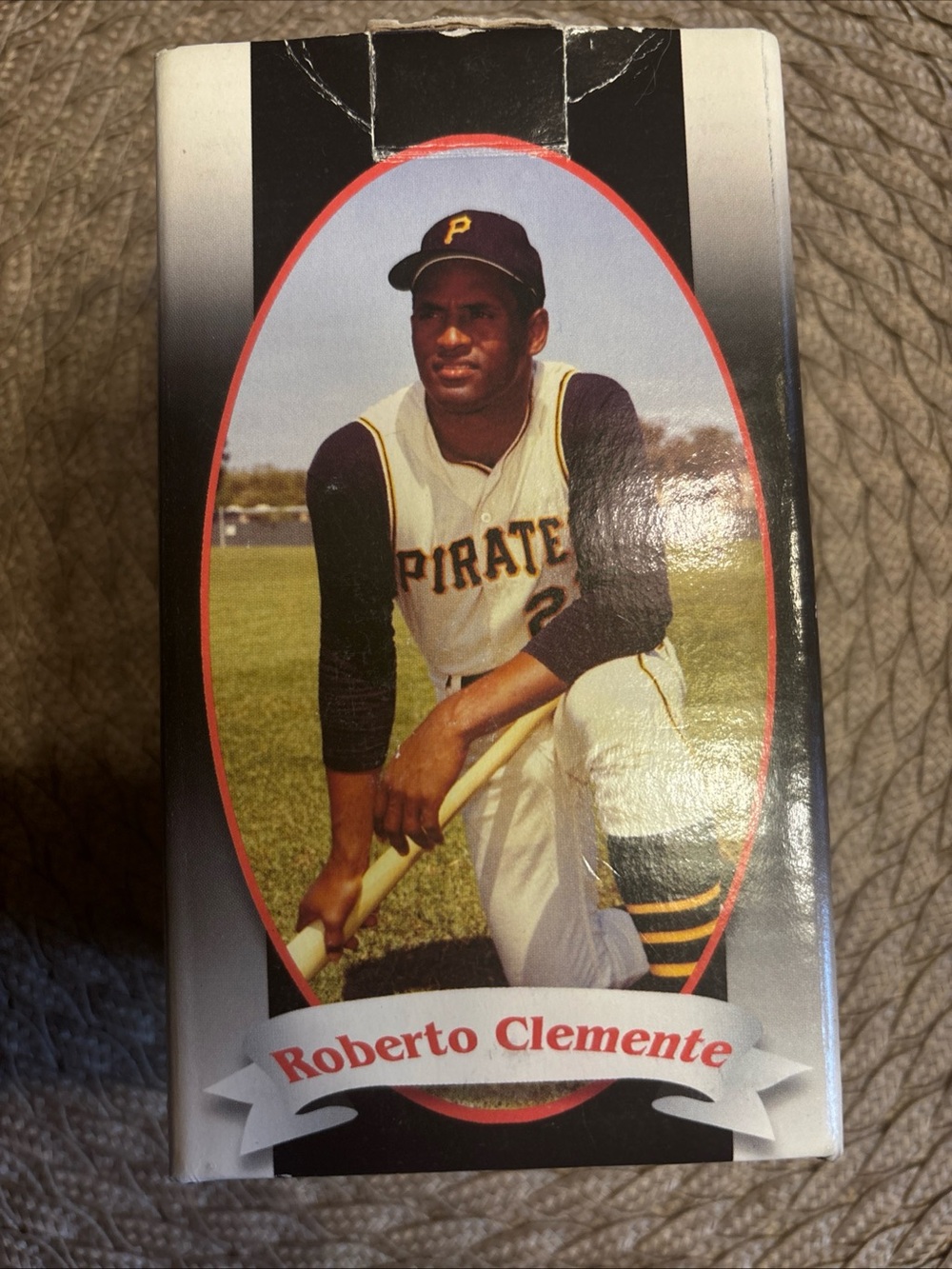 Roberto Clemente Decorative Baseball Nesting Doll - White & Black 2004 PNC Park